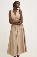 Šaty Answear.LAB béžová barva, maxi
