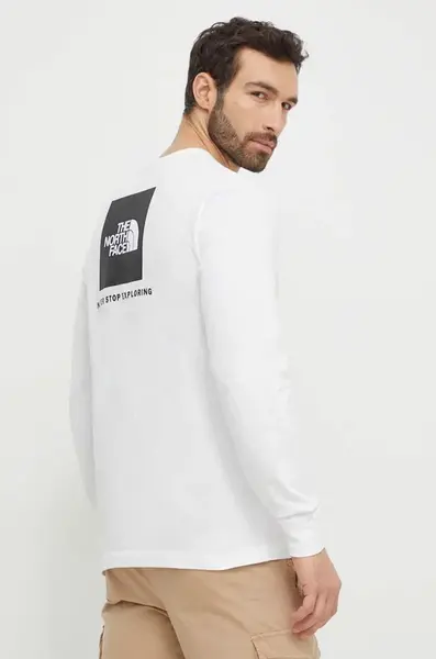 Bavlněné tričko s dlouhým rukávem The North Face M L/S Redbox Tee