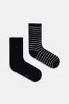 Ponožky Tommy Hilfiger 2-pack dámské, tmavomodrá barva, 100001494