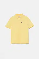 Dětská bavlněná polokošile Lacoste žlutá barva