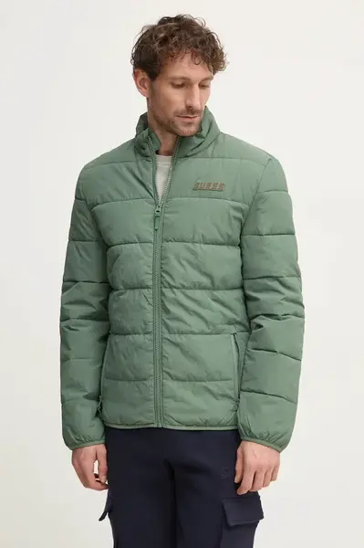 Bunda Guess ROHAN pánská, zelená barva, přechodná, Z5RL01 WGTN0