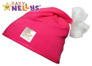 Baby Nellys Bavlněná čepička Tutu květinka ® - malinová, 2-8let