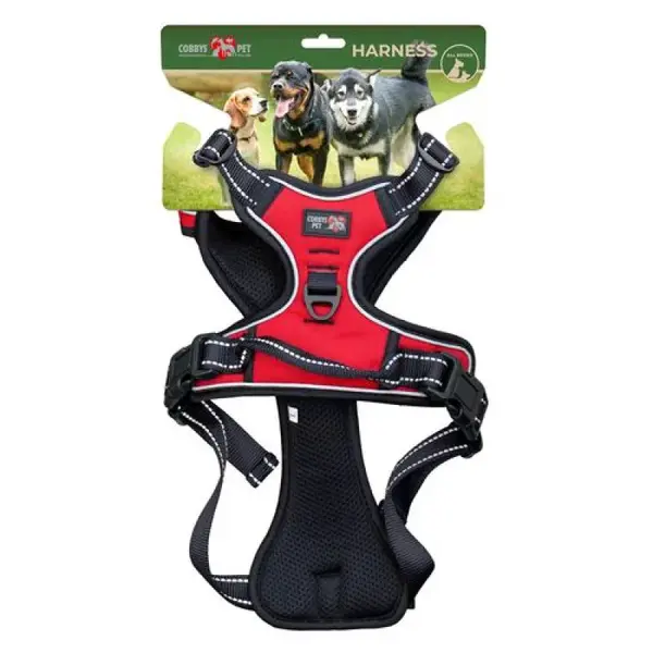 Cobbyspet Postroj profesionální červený L 60-85 x 2,5cm