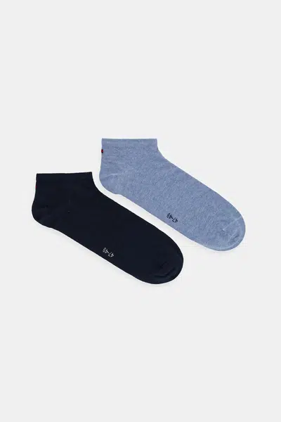 Ponožky Tommy Hilfiger 2-pack pánské, tmavomodrá barva, 342023001