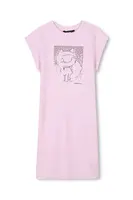 Dívčí šaty Karl Lagerfeld růžová barva, mini, Z30456