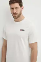 Bavlněné tričko Reebok béžová barva, s potiskem, 100075313