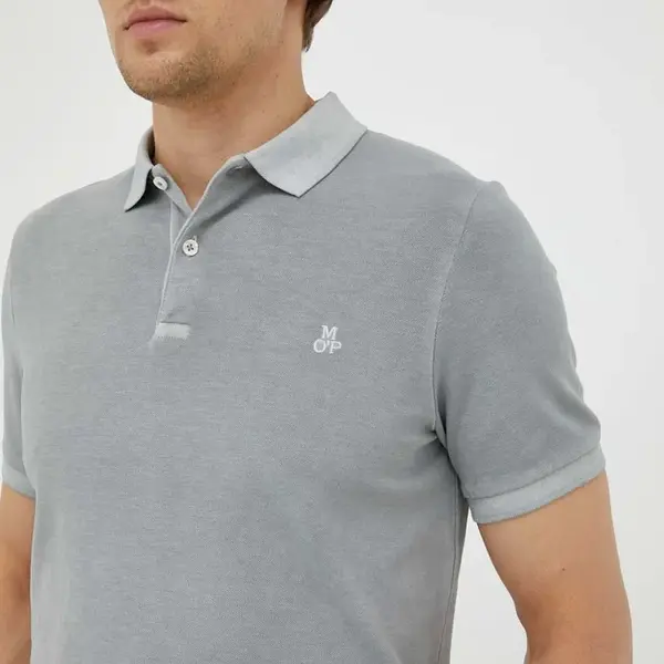 Polo tričko Marc O'Polo šedá barva, B21249653190