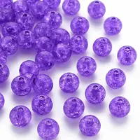 Transparent Crackle Acrylic Beads