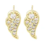 Brass Micro Pave Clear Cubic Zirconia Studs Earring