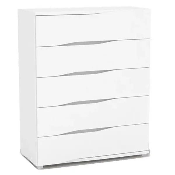 Komoda rea wave 4 zásuvková - bílá