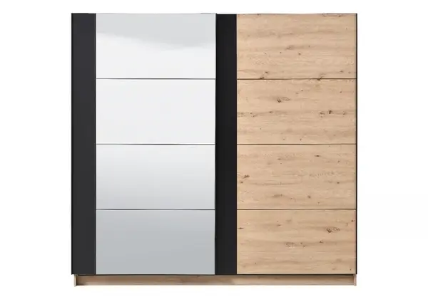 Šatní skříň s posuvnými dveřmi nathan - dub artisan/černá