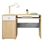 Psací stůl barney - dub/šedá/bílá