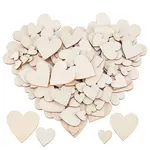 4 Styles Unfinished Wooden Heart Decoration Sheet