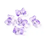 Transparent Spray Painted Glass Beads