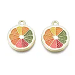 Rack Plating Alloy Enamel Pendants