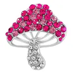 Cubic Zirconia Mushroom Brooch