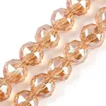 Transparent Electroplate Glass Beads Strands