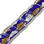 Handmade Gold Foil and Silver Foil Lampwork Beads