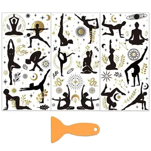 3Pcs 3 Styles PVC Waterproof Decorative Stickers