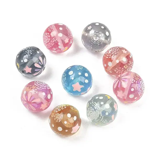 Transparent Resin Enamel Beads