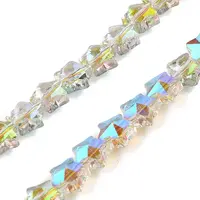 Electroplate Transparent Glass Beads Strands