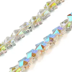 Electroplate Transparent Glass Beads Strands