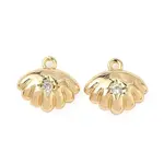 Brass Micro Pave Clear Cubic Zirconia Charms