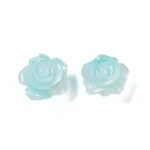 Synthetic Coral 3D Flower Rose Beads