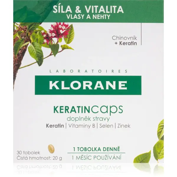 Klorane Keratincaps tobolky vlasy a nehty 30 ks