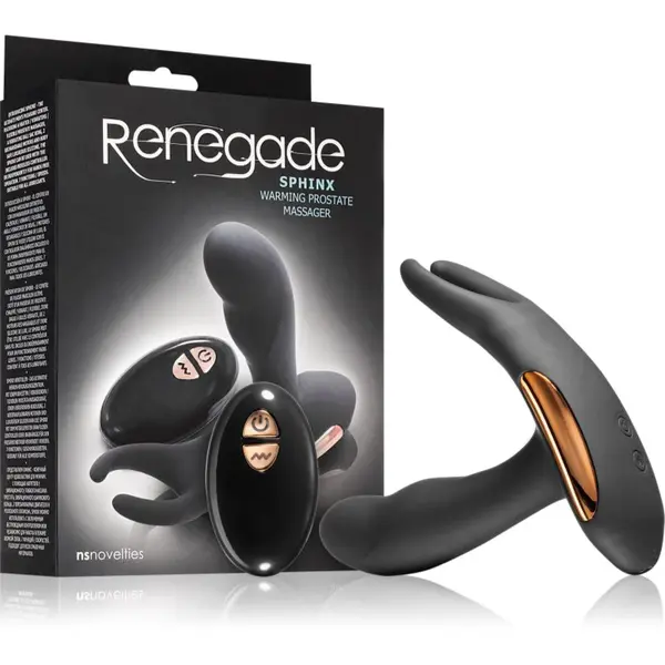 NS Novelties Renegade Sphinx Prostate Massager anální kolík vibrační Black 13 cm