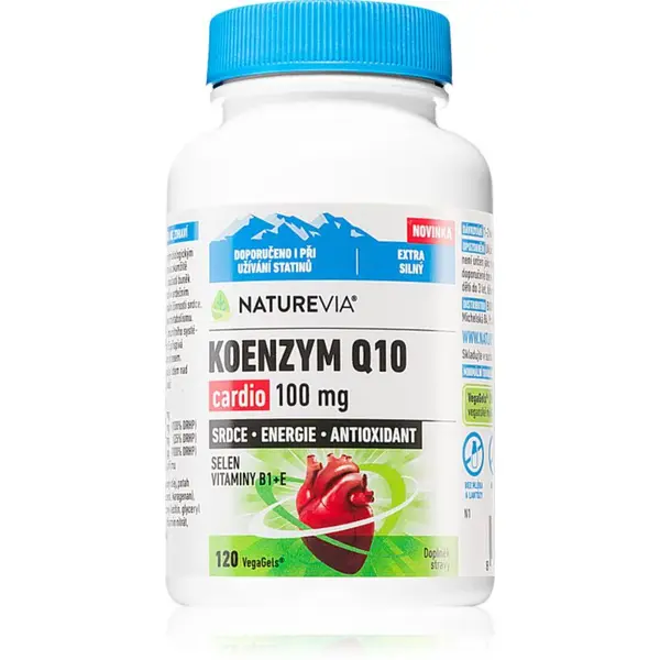 NatureVia Koenzym Q10 Cardio kapsle pro normální funkci srdce a cév 120 cps