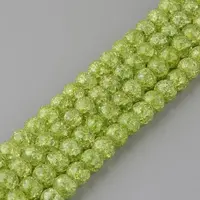 Synthetic Crackle Quartz Beads Strands