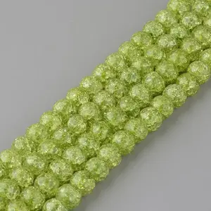 Synthetic Crackle Quartz Beads Strands