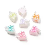 UV Plating Rainbow Iridescent Acrylic European Beads