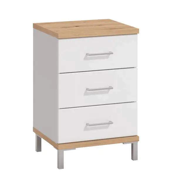 Noční stolek auri - dub artisan/bílá