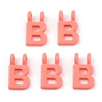 Rack Plating Spray Painted Alloy 2-Loop Link Pendants