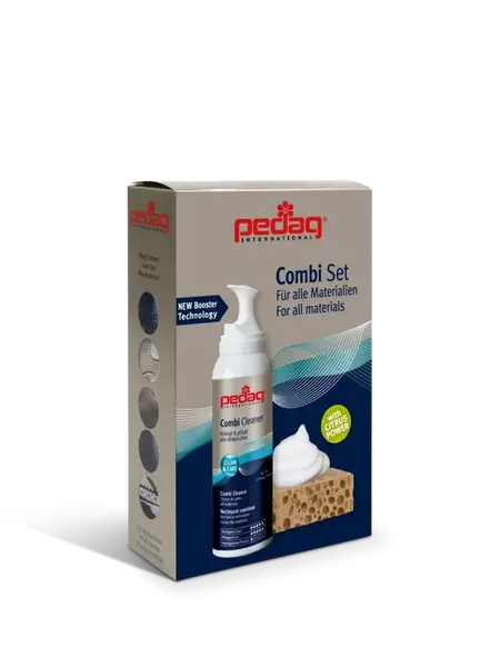 pedag Combi Set Univerzálna čistiaca pena 3 v 1 s hubkou na topánky