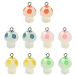10Pcs 5 Colors Luminous Resin Pendants