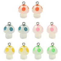 10Pcs 5 Colors Luminous Resin Pendants