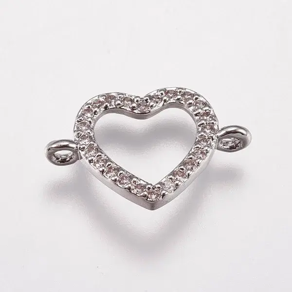 Brass Micro Pave Cubic Zirconia Links