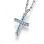 Brass Micro Pave Cubic Zirconia Pendant Necklaces