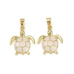 Brass Micro Pave Cubic Zirconia Pendants