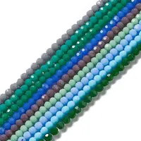 Faceted(32 Facets) Glass Beads Strands