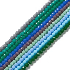 Faceted(32 Facets) Glass Beads Strands