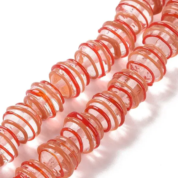 Round Handmade Clear Lampwork Beads Strands