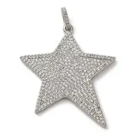 Brass Micro Pave Cubic Zirconia Pendants