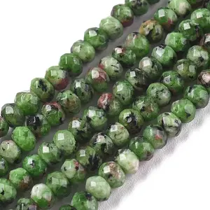 Dyed Natural Malaysia Jade Rondelle Beads Strands