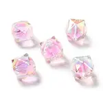 Two Tone UV Plating Rainbow Iridescent Acrylic Beads
