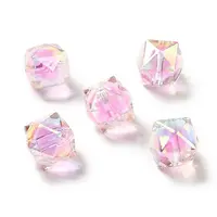 Two Tone UV Plating Rainbow Iridescent Acrylic Beads