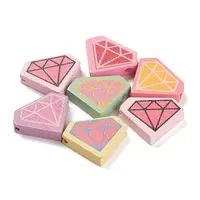 Spray Painted Natural Maple Wood Beads